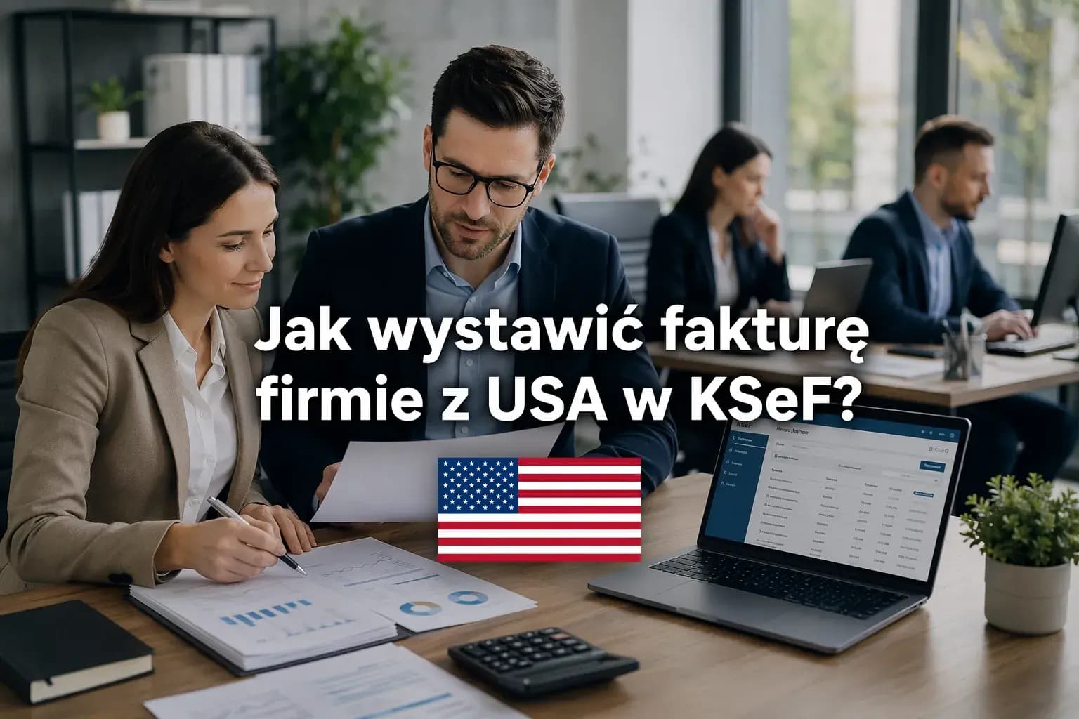 Wie stellt man eine Rechnung an ein Unternehmen in den USA in KSeF aus?