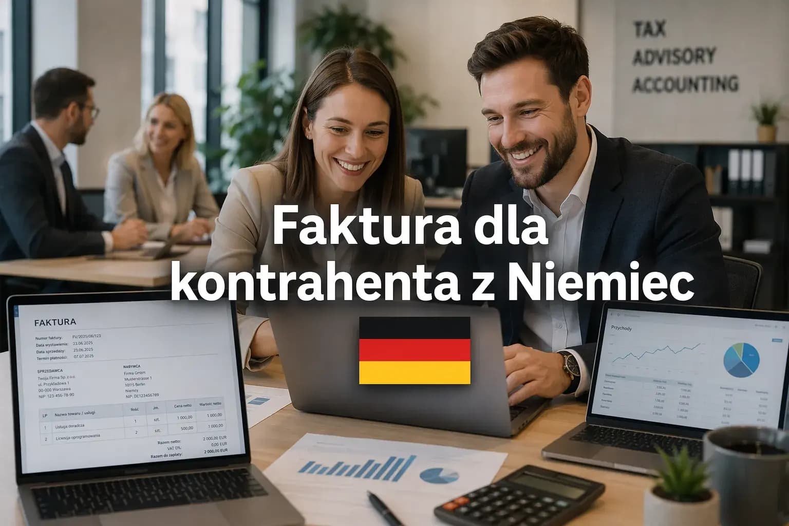 Рахунок німецькою для контрагента з Німеччини в KSeF