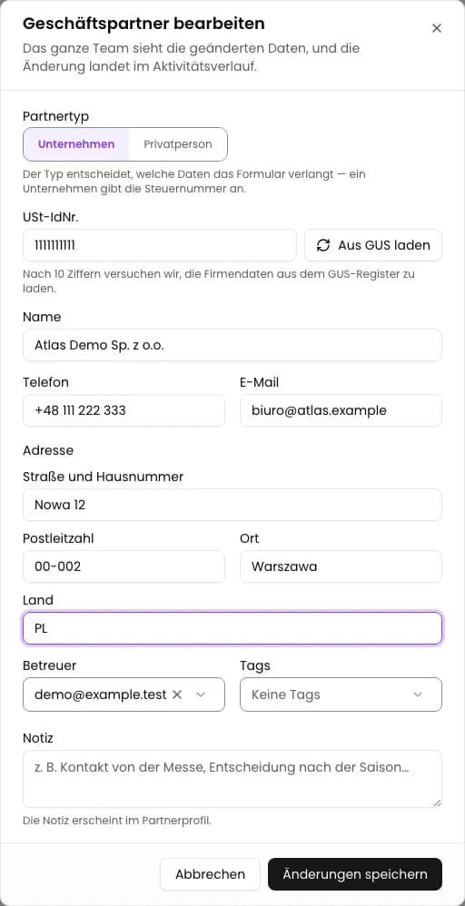Schritt 2. Bearbeitung öffnen und Adresse ändern