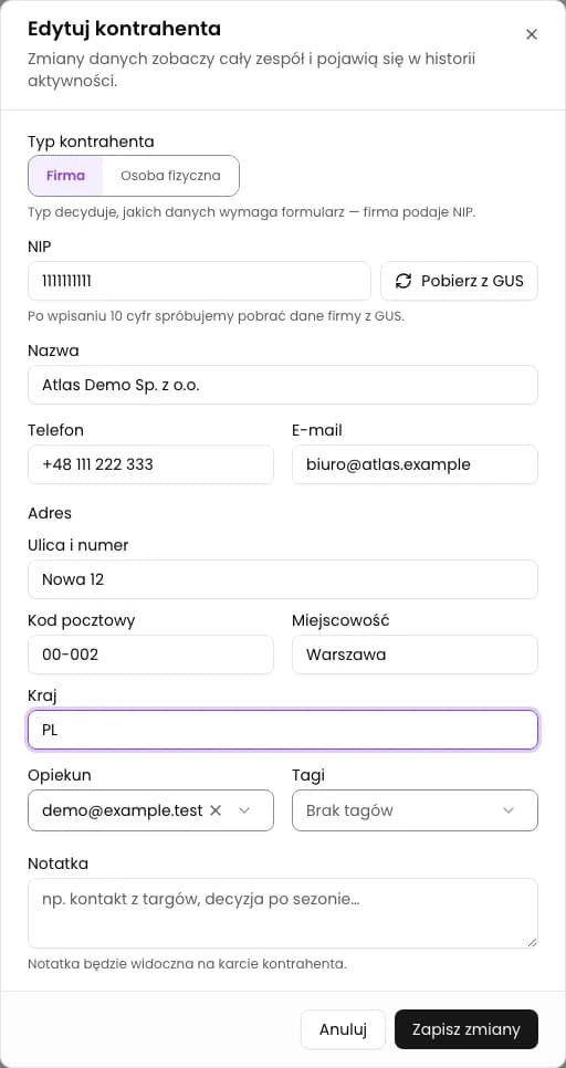 Krok 2. Otwórz edycję i popraw adres