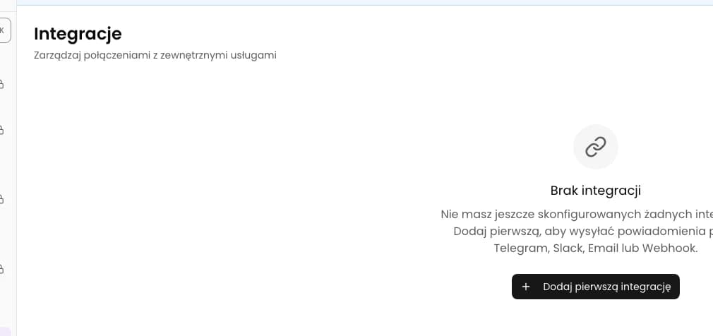 Lista integracji w KSeFGPT z przyciskiem Dodaj integrację