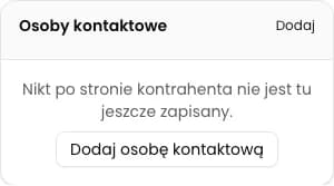 Otwórz kontakty firmy: Dodaj osobę kontaktową w CRM
