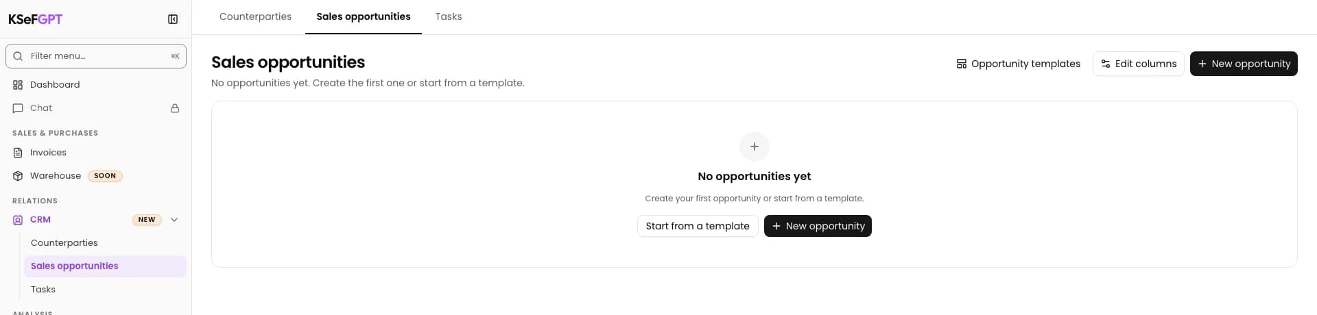 Open the template picker: KSeF implementation - Atlas Demo