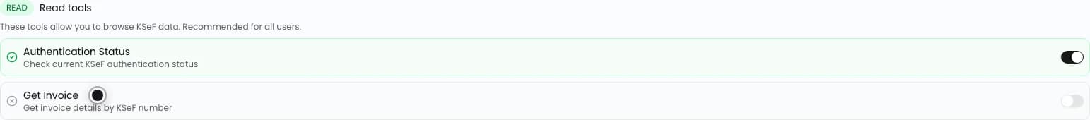 Read tools with Get Invoice disabled