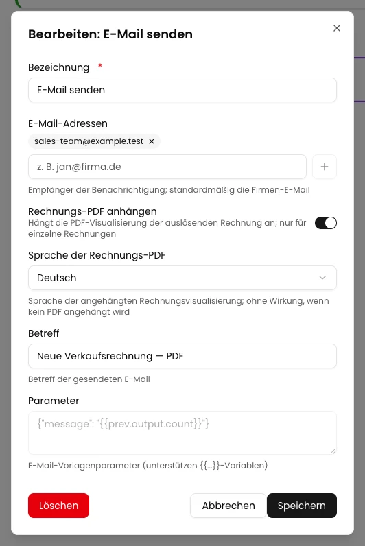KSeFGPT: Aktivieren Sie den PDF-Anhang und wählen Sie die Sprache.