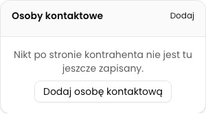 Otwórz kontakty firmy: Dodaj osobę kontaktową w CRM