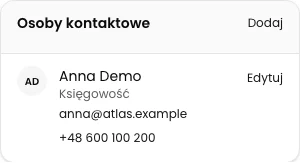 Zapisz i sprawdź kontakt: Dodaj osobę kontaktową w CRM