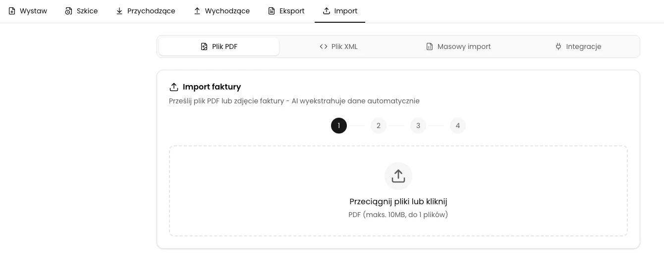 Otwórz import PDF - KSeFGPT