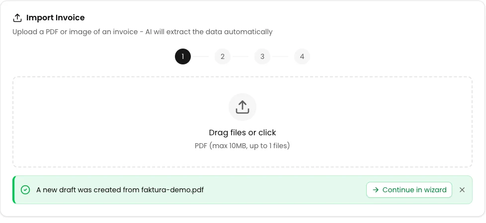 Upload the file and open its draft - KSeFGPT