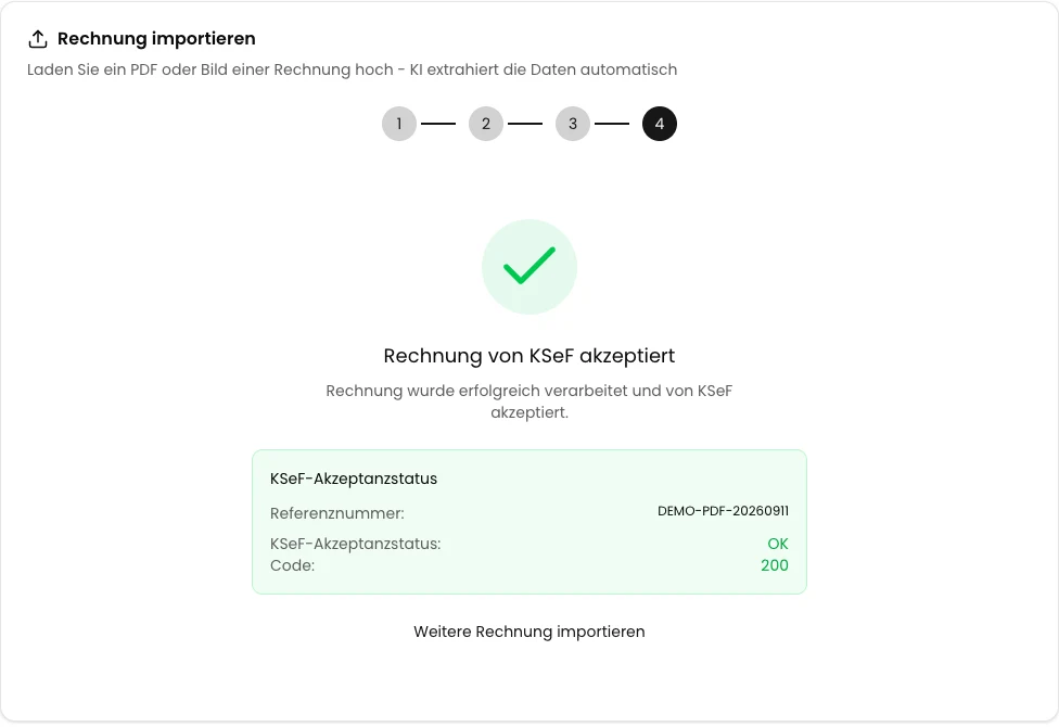 Auf den endgültigen Status warten - KSeFGPT